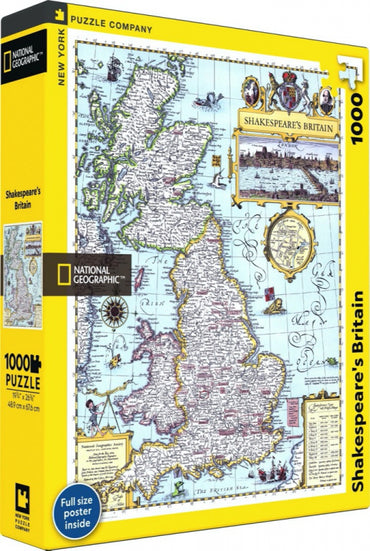 New York Puzzle Company Puzzle Shakespeares Großbritannien - 1000 Teile