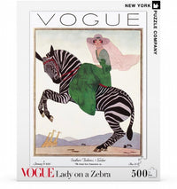 New York Puzzle Company Puzzel Dame op een Zebra - 500 stuks