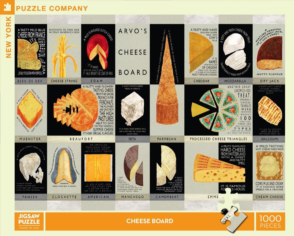 New York Puzzle Company Käsebrett-Puzzle – 1000 Teile