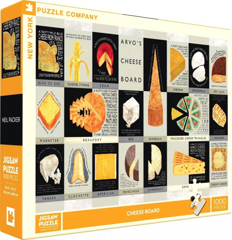 New York Puzzle Company Käsebrett-Puzzle – 1000 Teile
