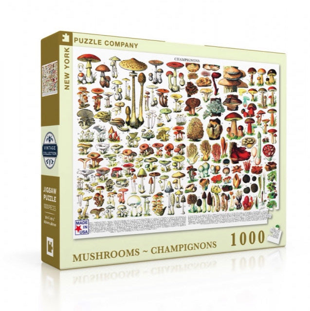 New York Puzzle Company Puzzel Paddenstoelen ~ Champignons - 1000 stukjes