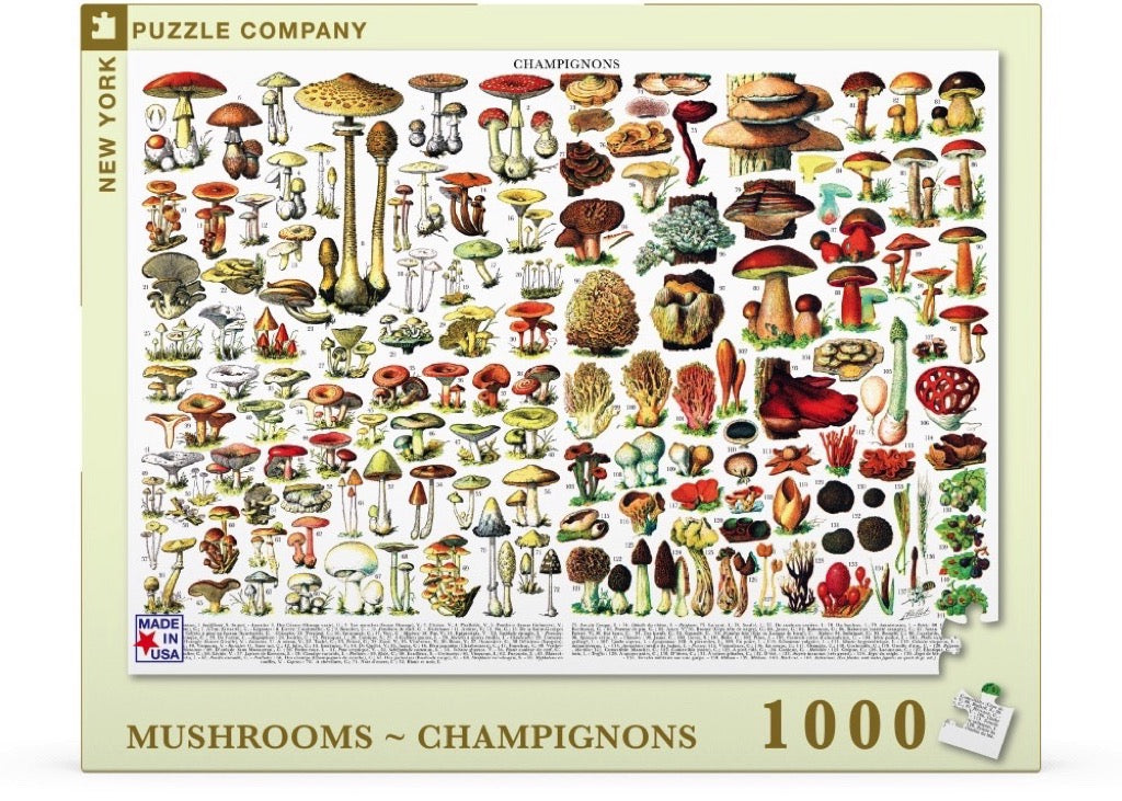 New York Puzzle Company Puzzel Paddenstoelen ~ Champignons - 1000 stukjes