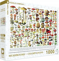 New York Puzzle Company Puzzel Paddenstoelen ~ Champignons - 1000 stukjes