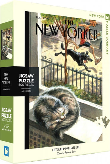 New York Puzzle Company Puzzle „Lass schlafende Katzen liegen“ – 500 Teile