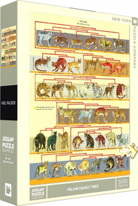 New York Puzzle Company Katzenstammbaum-Puzzle – 500 Teile