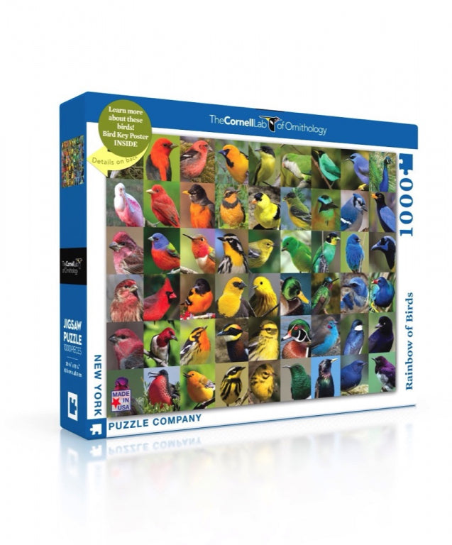 New York Puzzle Company Puzzel Rainbow of Birds - 1000 stukjes puzzel