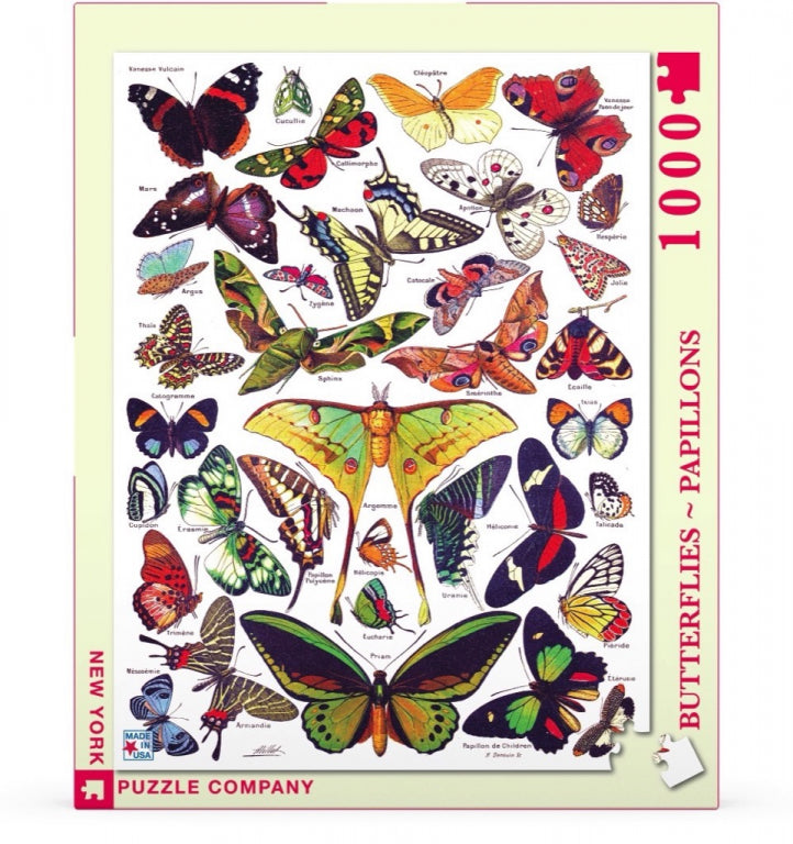 New York Puzzle Company Puzzel Butterflies~Papillons - 1000 stukjes