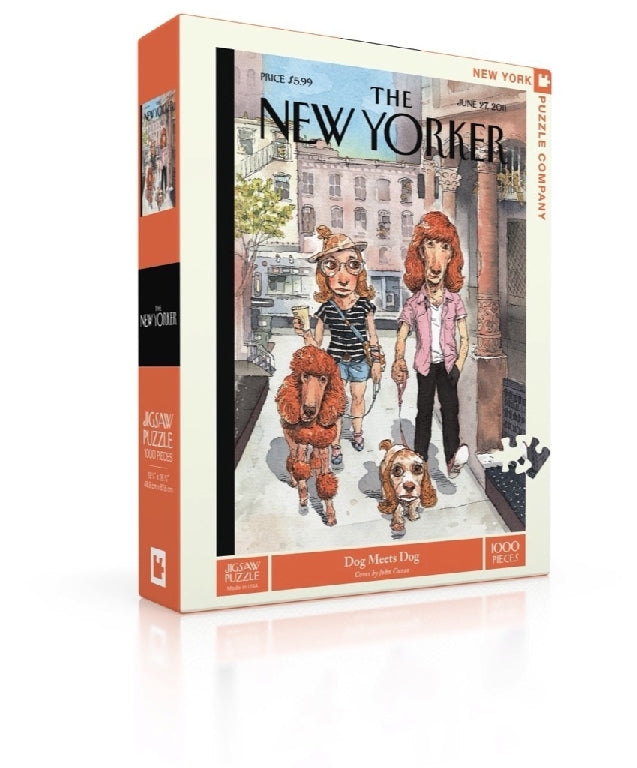 New York Puzzle Company Puzzel Hond Ontmoet Hond - 1000 stuks