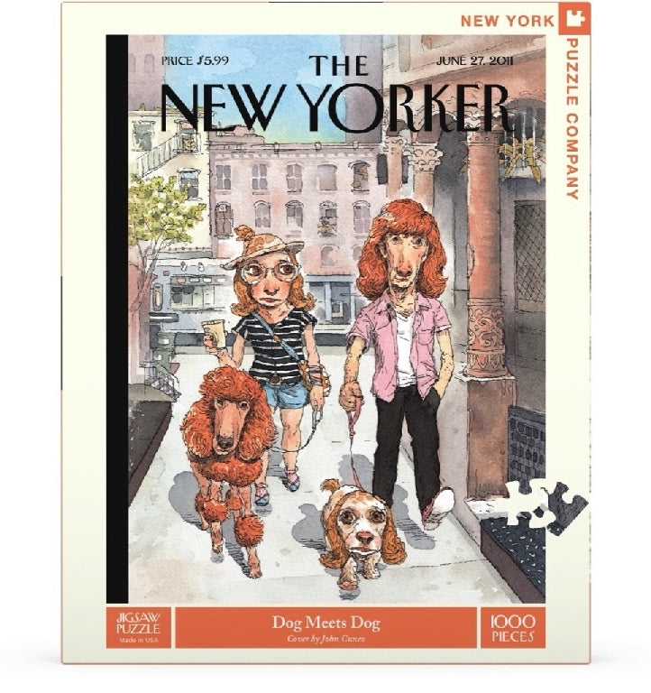 New York Puzzle Company Puzzel Hond Ontmoet Hond - 1000 stuks