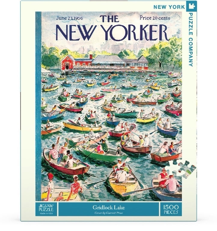 New York Puzzle Company Gridlock Lake Jigsaw Puzzle - 1500 Pieces