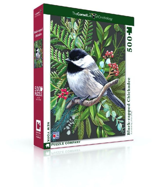 New York Puzzle Company Black Tit Puzzle - 500 pieces
