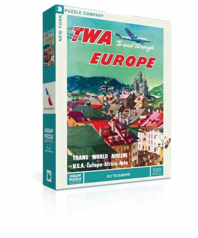 New York Puzzle Company Puzzle Fliegen Sie nach Europa - 500 Teile