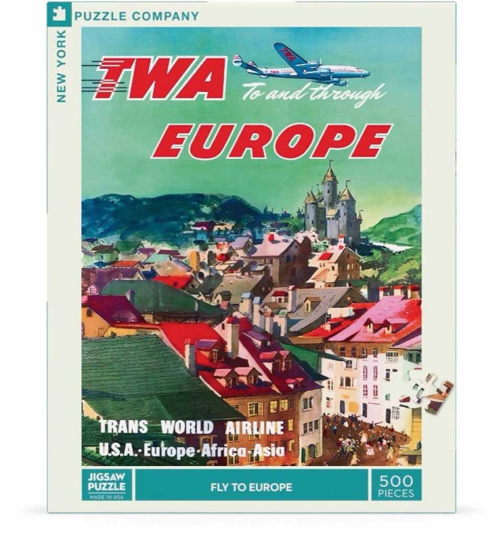 New York Puzzle Company Puzzle Fliegen Sie nach Europa - 500 Teile