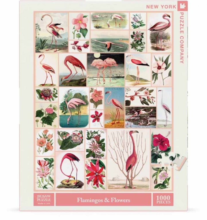 New York Puzzle Company Flamingos and Flowers Puzzle - 1000 pieces