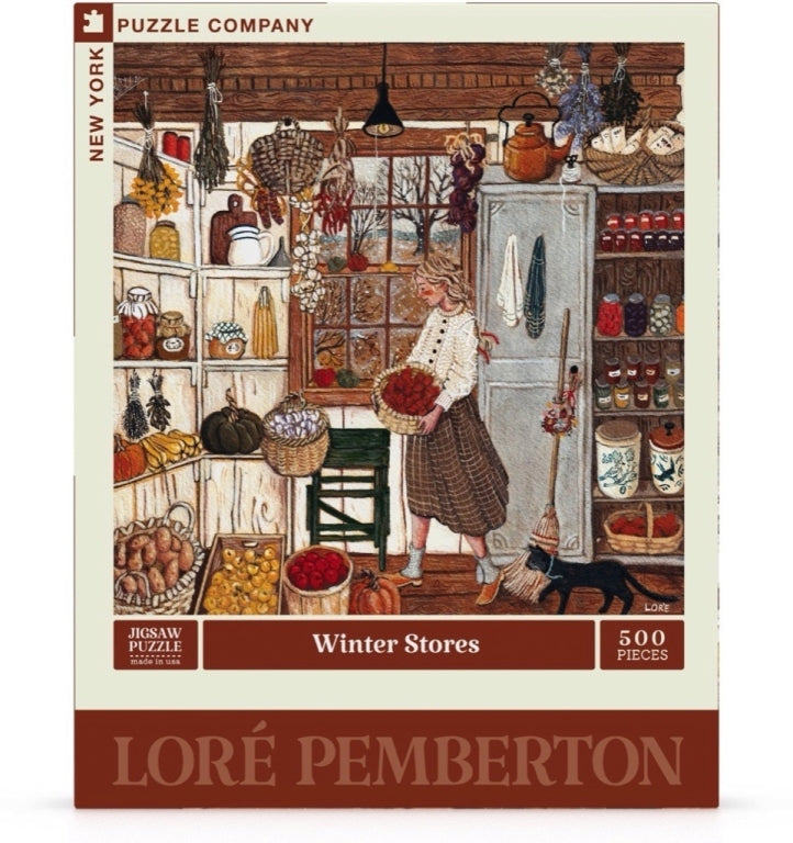 New York Puzzle Company Puzzel Winter Stores - 500 pieces