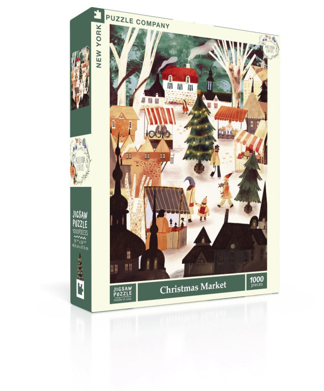 New York Puzzle Company Puzzel Kerstmarkt - 1000 stukjes
