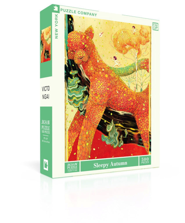 New York Puzzle Company Sleepy Autumn Puzzle - 500 pieces