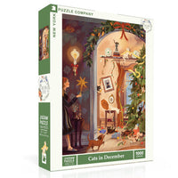 New York Puzzle Company Puzzel - Katten in december - 1000 stukjes