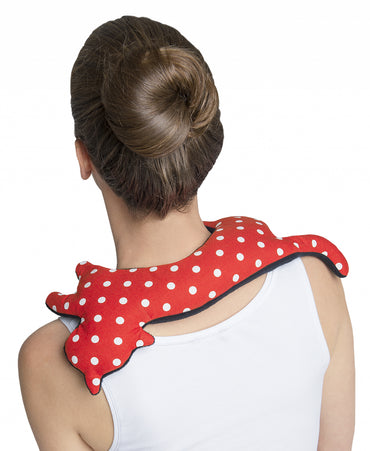 Leschi Warmtekussen Minina kat L - Rood/Zwart