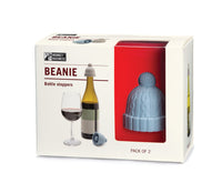 Monkey Business Wine Stopper Beanie Set of 2 - Blue/Gray