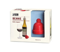 Monkey Business Wijnstopper Beanie set van 2 - Rood/Grijs