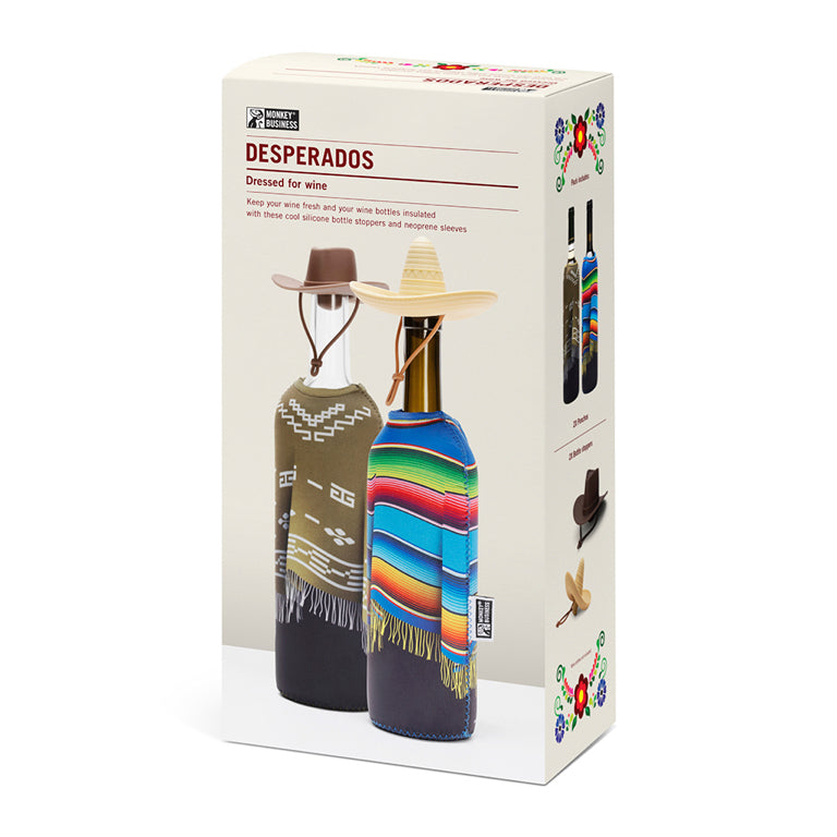 Monkey Business fleshoes & wijnstopper Desperados de Vino set van 4
