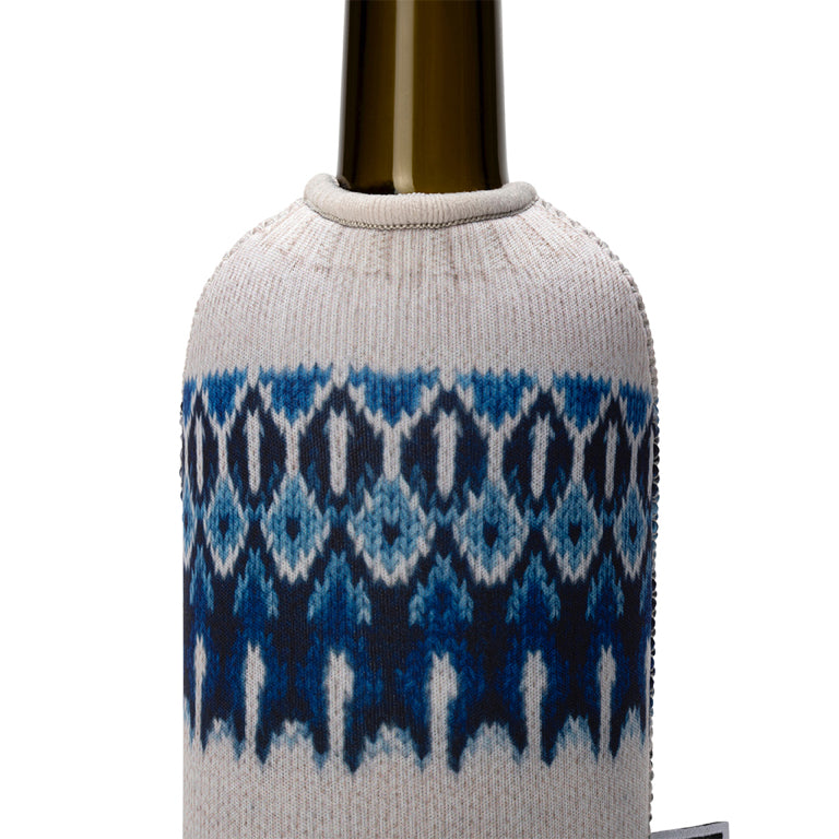 Monkey Business flessenhoes en wijnstopper Wine Knits set van 4 - rood/grijs