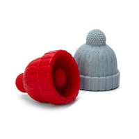 Monkey Business flessenhoes en wijnstopper Wine Knits set van 4 - rood/grijs