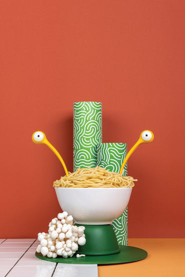Ototo Pasta & opscheplepel Pasta Monsters - Geel