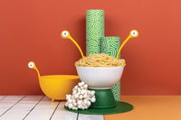 Ototo Pasta & opscheplepel Pasta Monsters - Geel