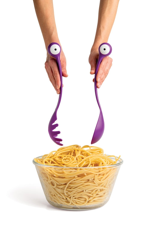 Ototo Pastalepel & opscheplepel Pasta Monsters - Paars