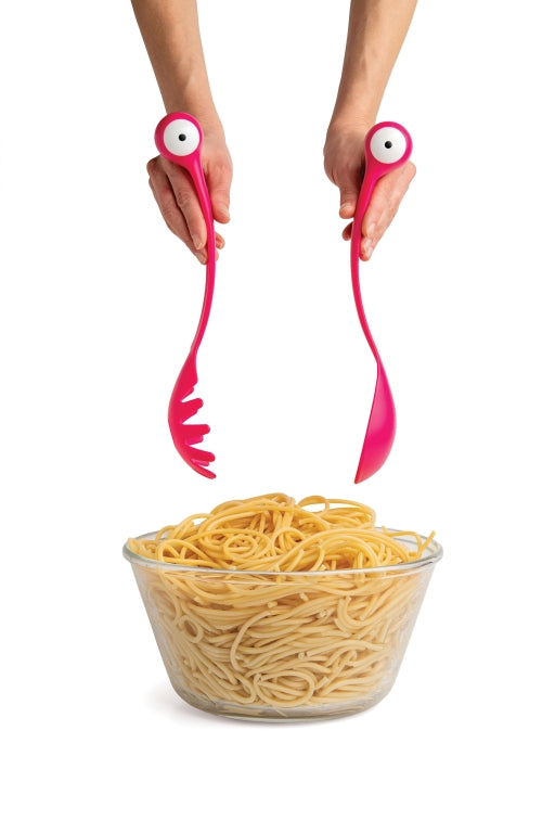 Ototo Pastalepel & opscheplepel Pasta Monsters - Roze