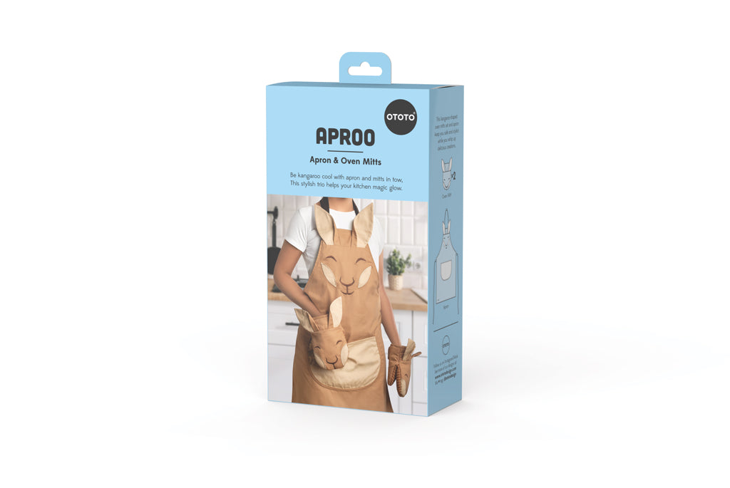 Ototo Kitchen Apron and Oven Mitts Aproo