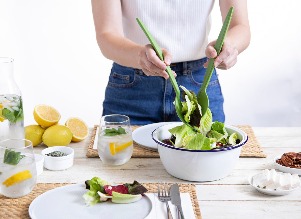 Peleg Design Citruspers en saladebestek 2-in-1 Juicepair