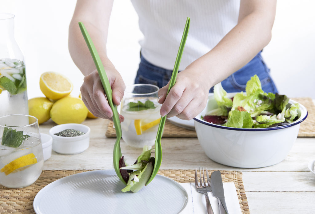Peleg Design Citruspers en saladebestek 2-in-1 Juicepair