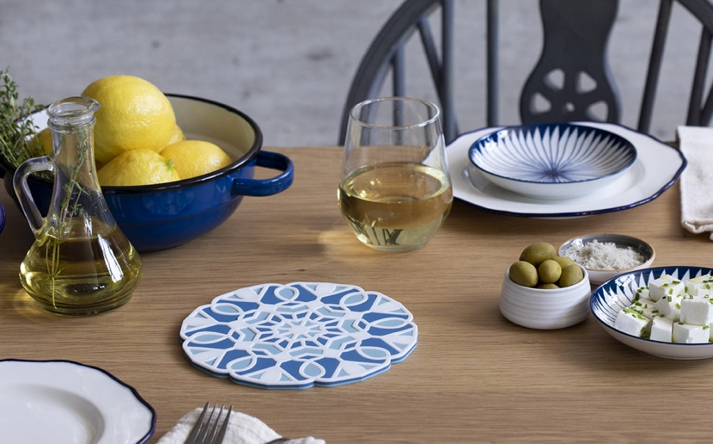Peleg Design Onderzetter TriveTile set van 3 - Blauw