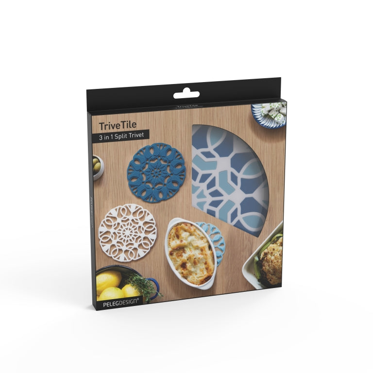 Peleg Design Onderzetter TriveTile set van 3 - Blauw