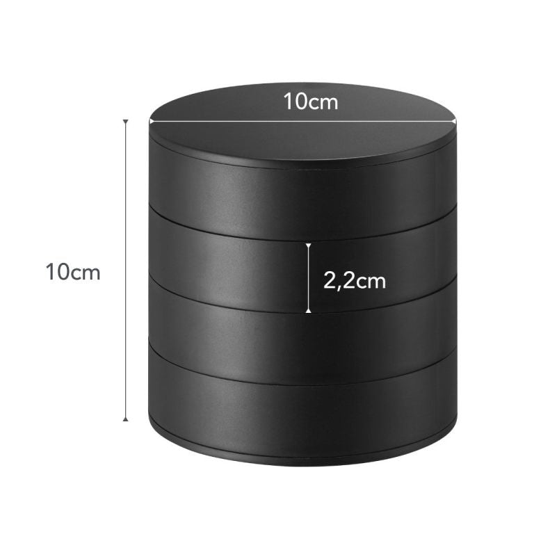Yamazaki Tower Schmuckorganizer, 4-stöckig – Schwarz