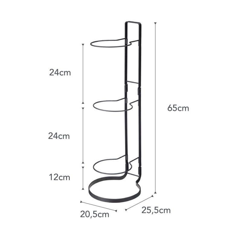 Yamazaki Frame Ballenstandaard - Zwart afmetingen