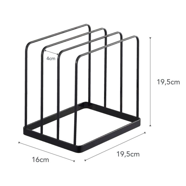 Yamazaki Tower Tray & Cutting Board Stand - Zwart