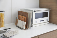 Yamazaki Tower Tray & Cutting Board Stand - Zwart