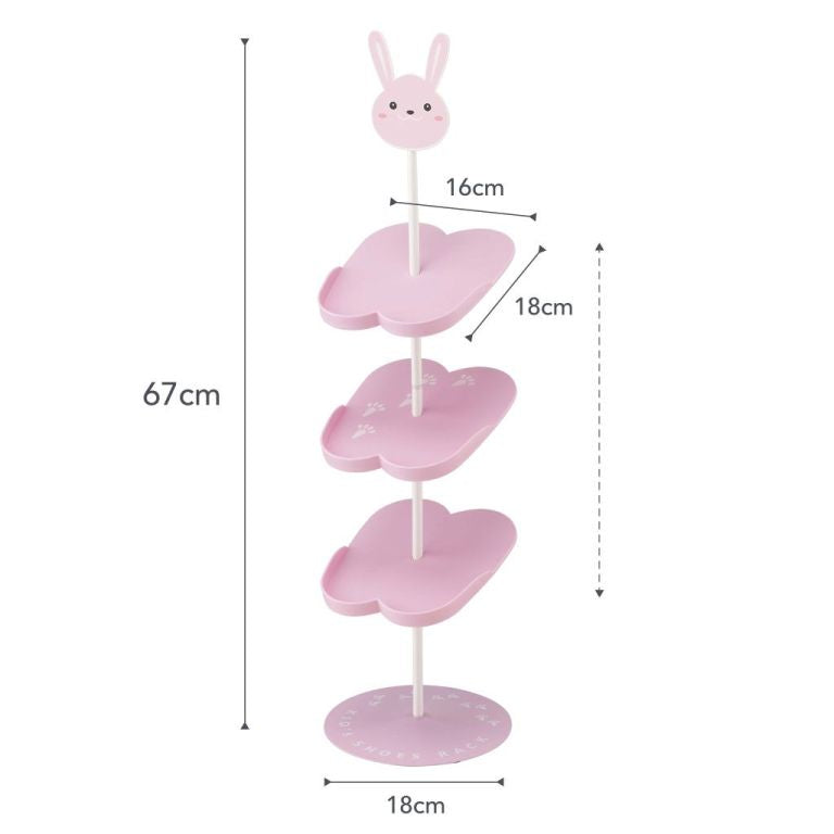 Yamazaki Shoe Rack Kids - Pink Rabbit