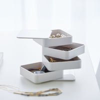 Yamazaki Tower Sieradenorganizer vierkant 4-laags - Wit