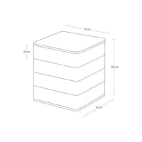 Yamazaki Tower Jewelry Organizer Square 4-Tier Black