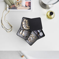 Yamazaki Tower Jewelry Organizer Square 4-Tier Black