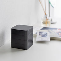 Yamazaki Tower Jewelry Organizer Square 4-Tier Black