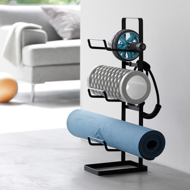 Yamazaki Tower Aufbewahrungsregal für Fitnesszubehör – Schwarz