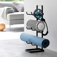Yamazaki Tower Aufbewahrungsregal für Fitnesszubehör – Schwarz