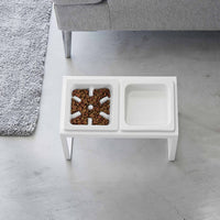 Yamazaki Nooks Slow Feeder Slanted and Standard Feeder - White
