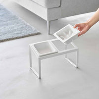 Yamazaki Nooks Slow Feeder Slanted and Standard Feeder - White